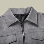 Übergroße Wildlederjacke für Herren | Colosy