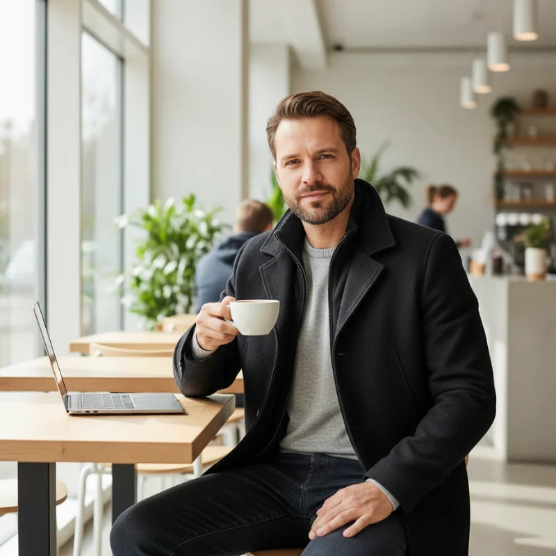 Zweiteiliger Herrenmantel mit Stil und Wärme | PEAKY™