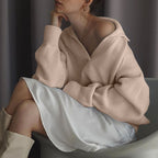 V-Ausschnitt-Damenpullover | Colosy