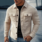 Gestreifte Vintage-Herrenjacke mit Revers | Colosy