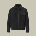 Übergroße Wildlederjacke für Herren | Colosy