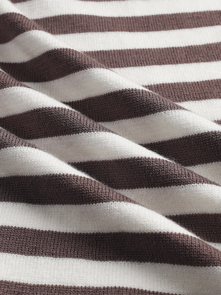 Lockerer, gestreifter Damenpullover | Colosy