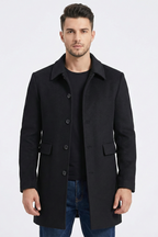 Lange Premium-Wolljacke für Herren | Colosy