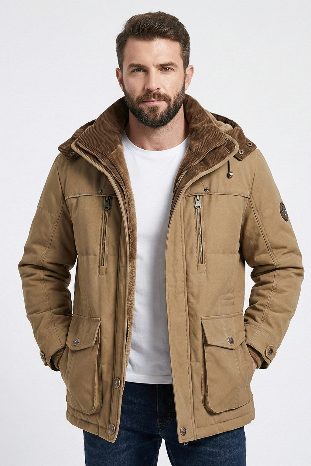 James Langer Premium-Wintermantel für Herren | Colosy