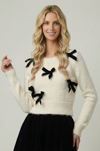 Eleganter Damenpullover mit langen Ärmeln | Colosy