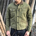 Retro-Motorradjacke für Herren mit Knopfleiste | Colosy