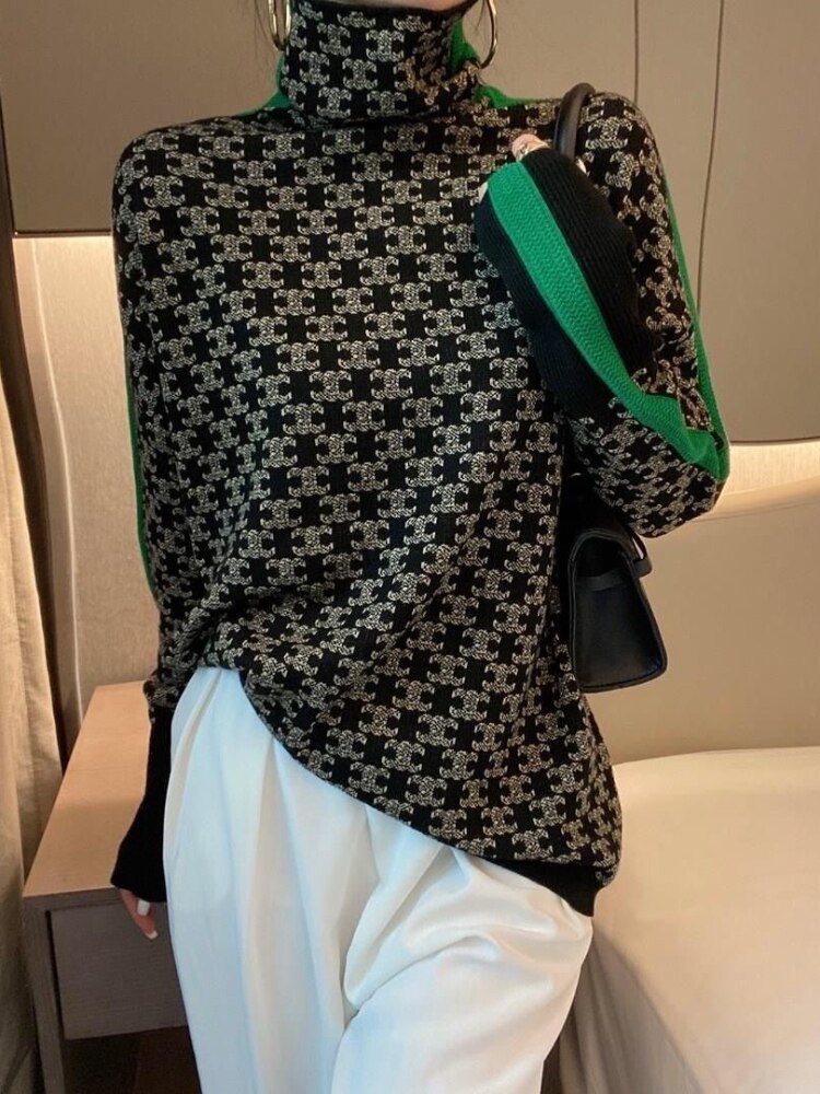 Klassischer Feinstrick-Rollkragenpullover | Colosy